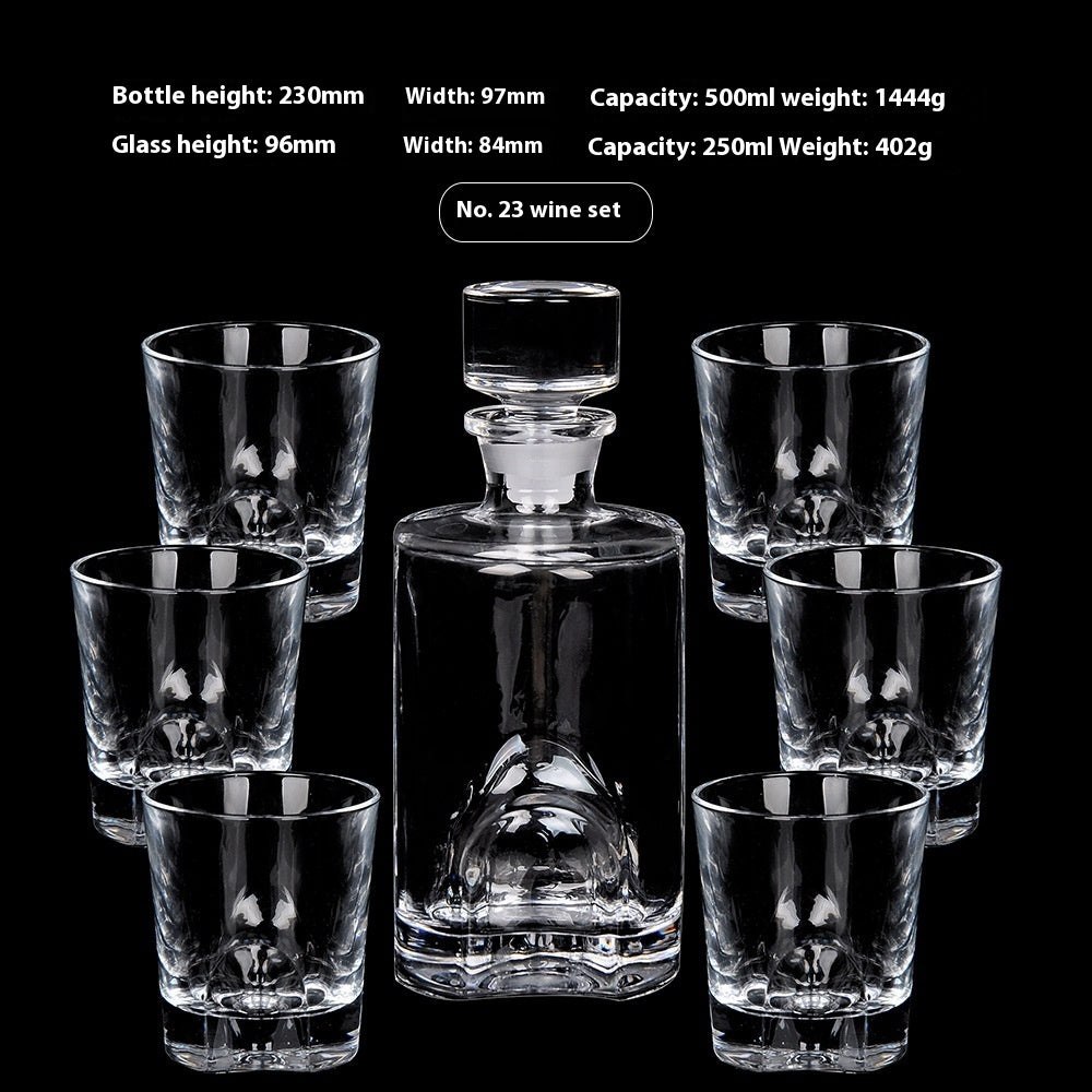 Creative Whiskey Glass Set – Flowering Crystal Liquor Glasses (201–300ml)