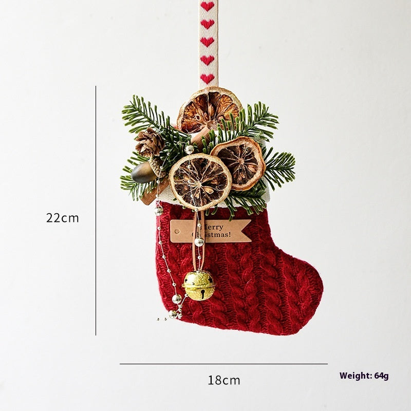 Knitted Christmas Stockings – Festive Holiday Decoration for Home & Scene Layout