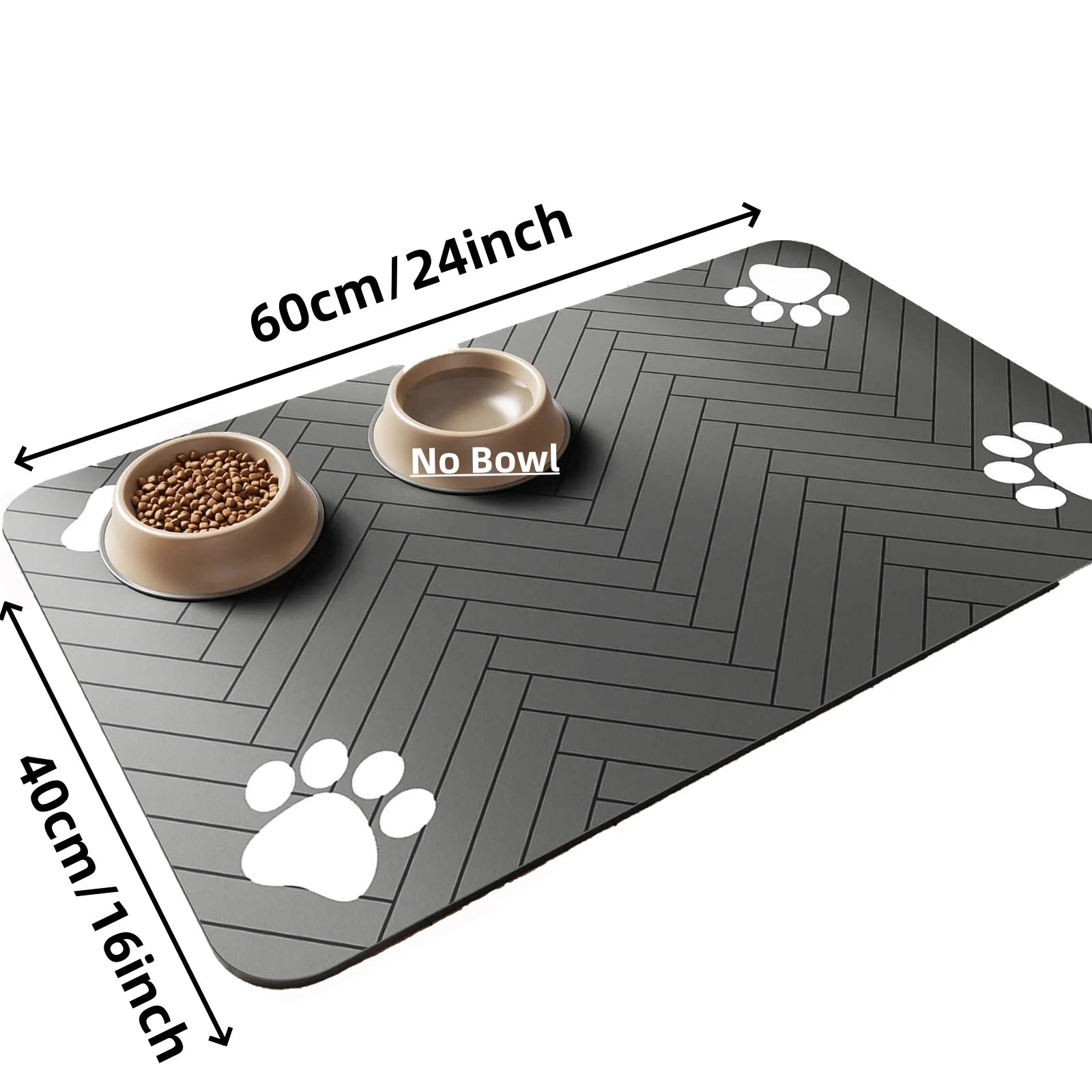 Pet Feeding Mat – Absorbent Placemat with Waterproof Rubber Backing for Dog & Cat Bowls
