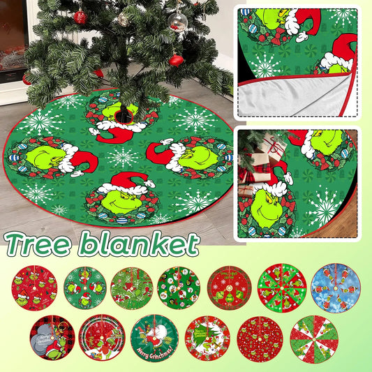 faux fur christmas tree skirt 90cm