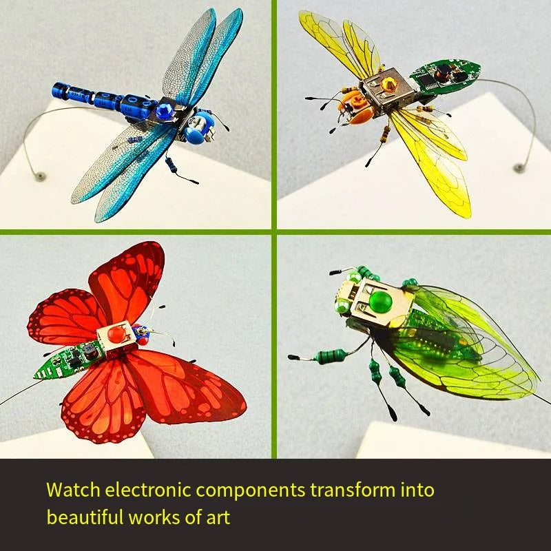 non soldered diy robotic insect toy gift idea
