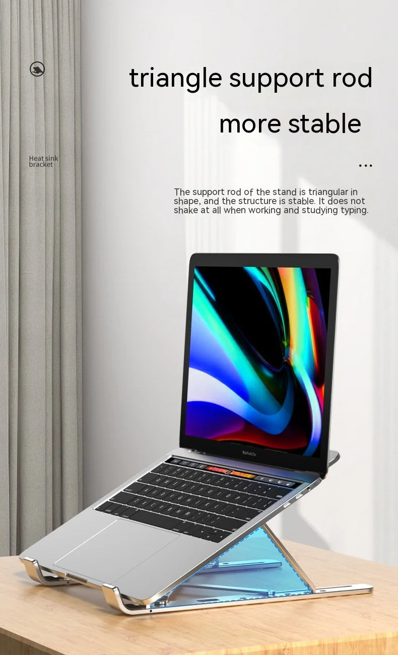 Foldable Laptop Stand with Cooling Fan & USB Hub – Adjustable Aluminum ≤17″