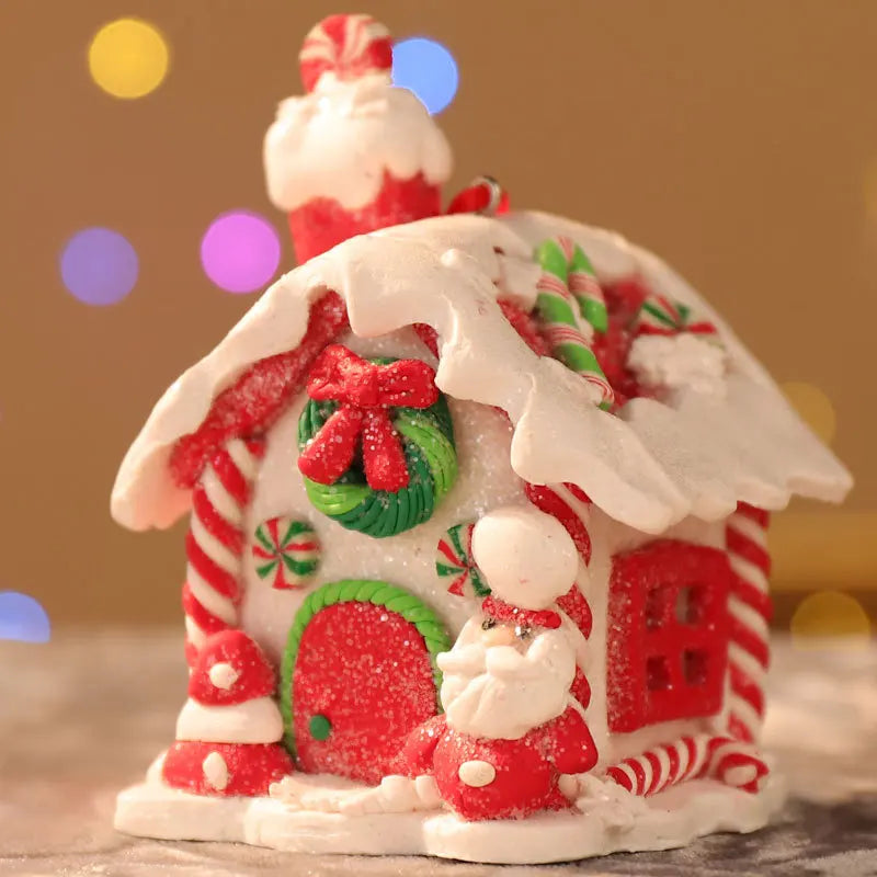 Christmas LED Pottery Hanging Ornament – Snowman, Gingerbread & Santa Decorations