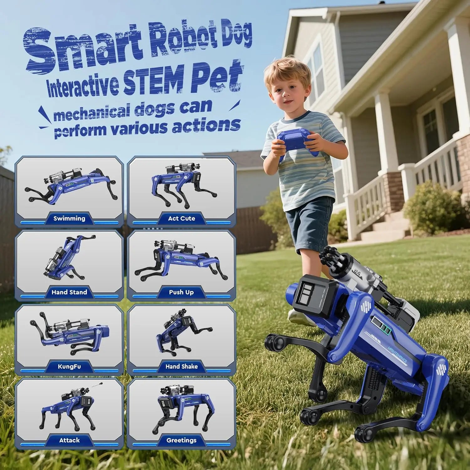 AI Simulation Robot Dog – Interactive Voice & App Controlled Smart Puppy