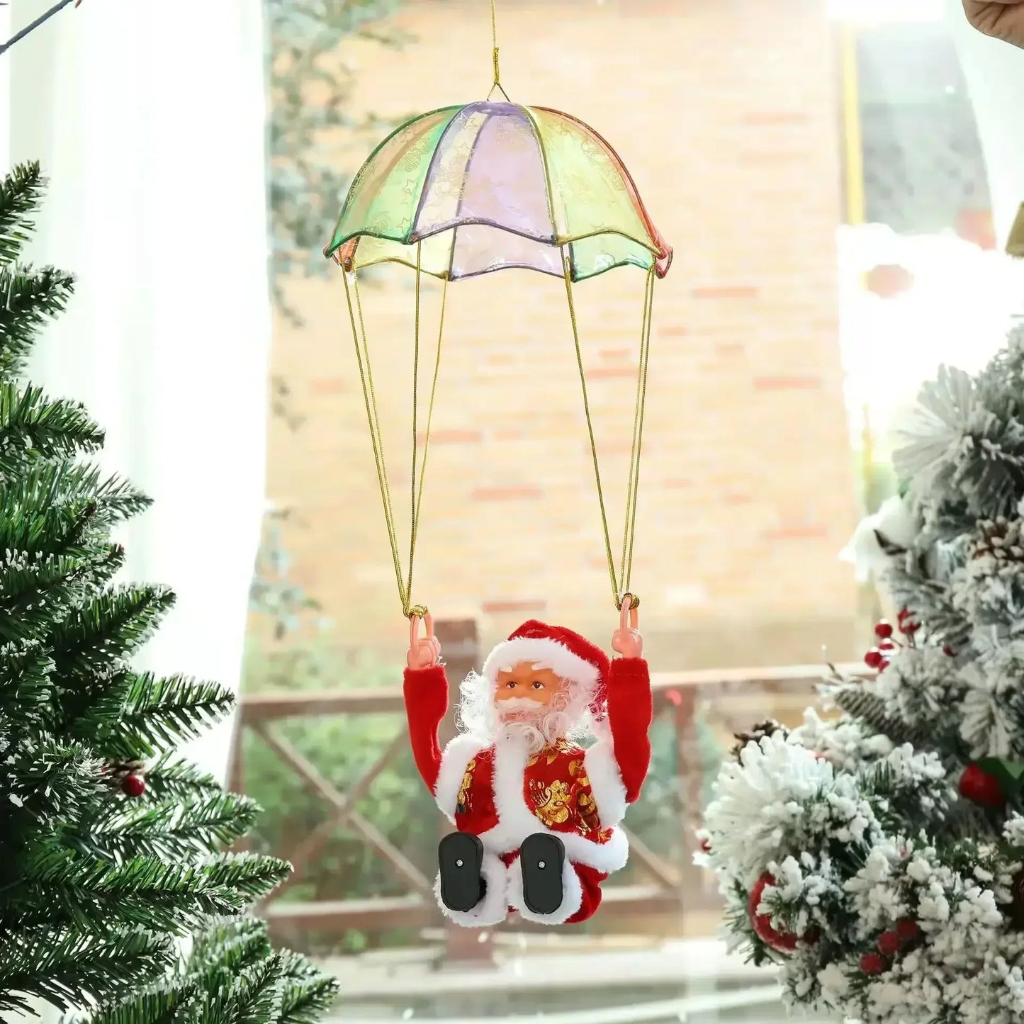 Electric Climbing Santa on Ladder – Interactive Christmas Tree Ornament