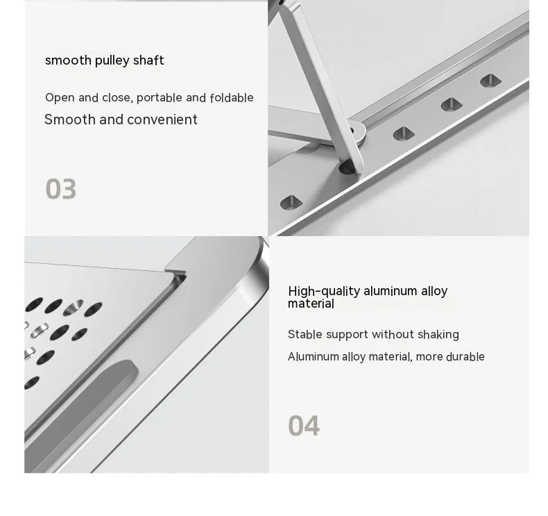 Foldable Laptop Stand with Cooling Fan & USB Hub – Adjustable Aluminum ≤17″