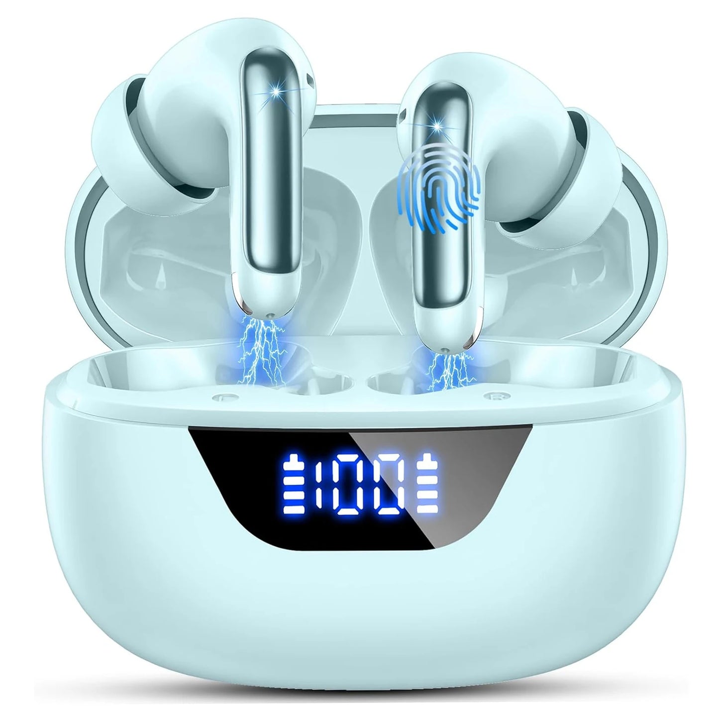 Wireless Bluetooth 5.3 Earphones – Noise Cancelling In-Ear Headphones with 4 ENC Mics & 48 h Battery Life