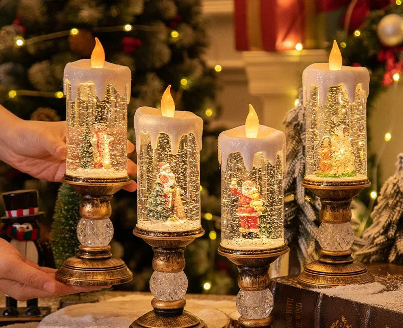 festive candle set snow lights children’s birthday gift decoration  