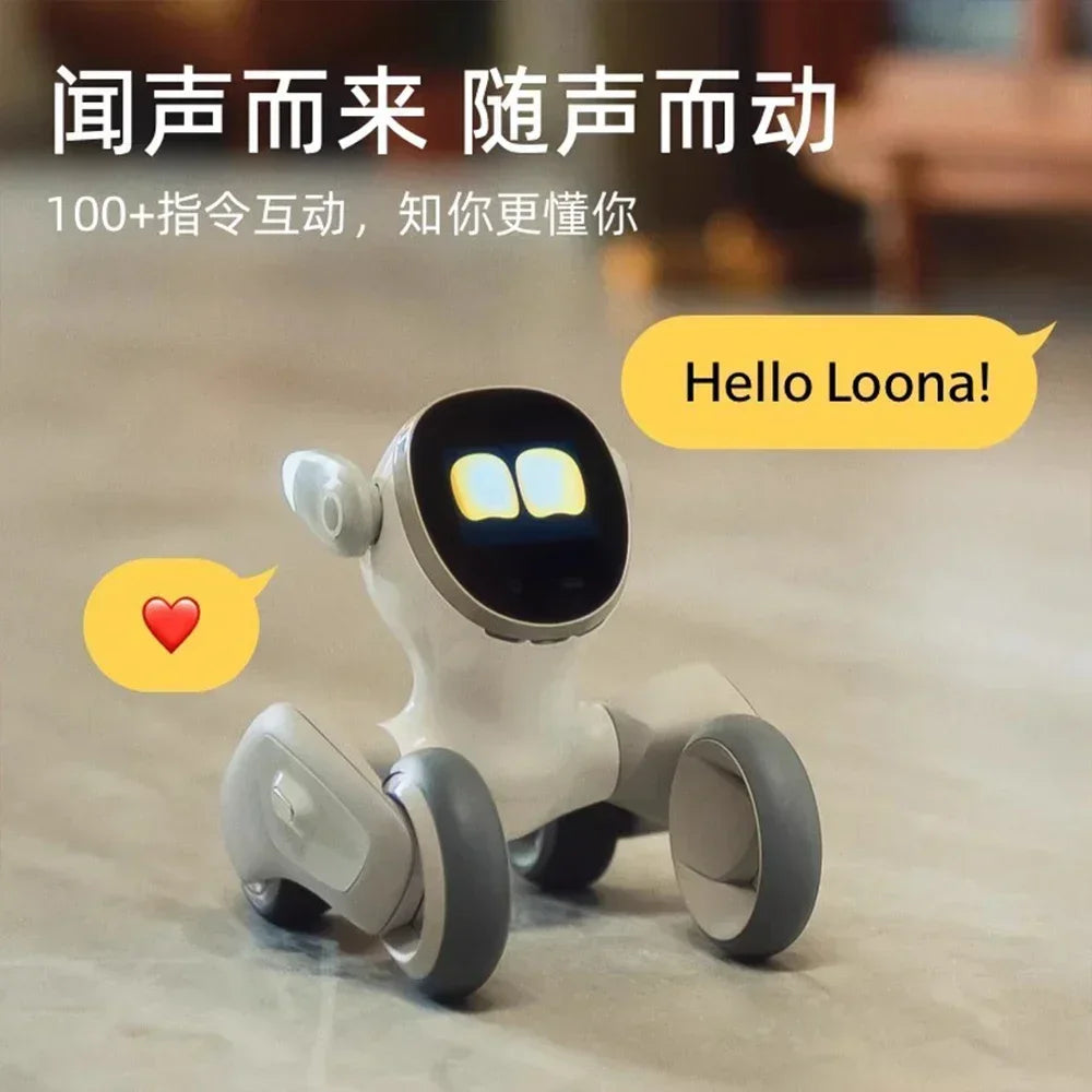 interactive robot dog with leds