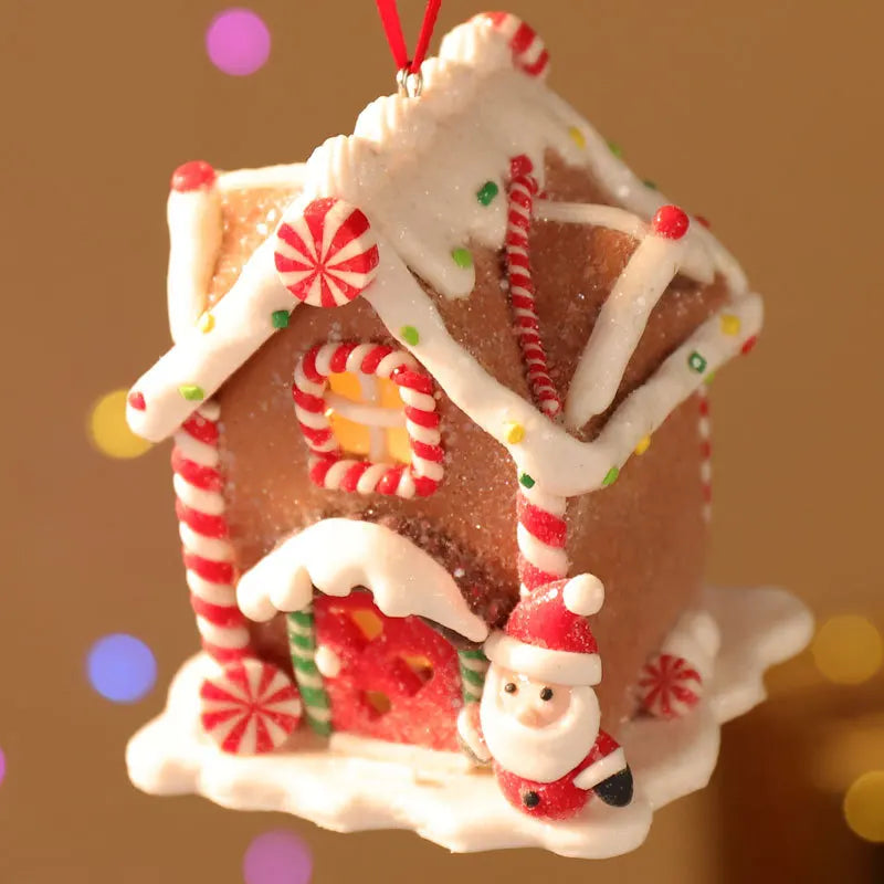 Christmas LED Pottery Hanging Ornament – Snowman, Gingerbread & Santa Decorations