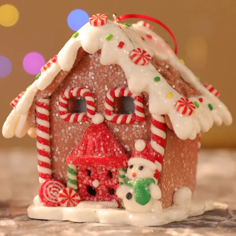Christmas LED Pottery Hanging Ornament – Snowman, Gingerbread & Santa Decorations