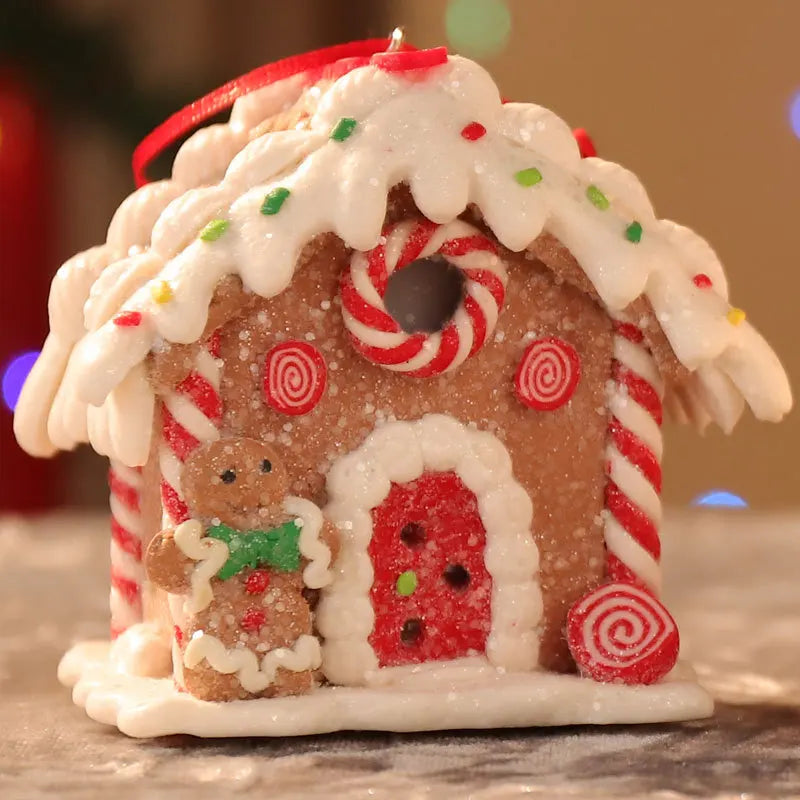 Christmas LED Pottery Hanging Ornament – Snowman, Gingerbread & Santa Decorations