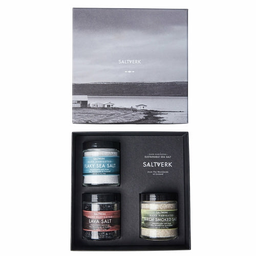 Luxury Salt Gift Box – Pure, Lava & Birch Smoked Sea Salts | Premium Culinary Collection