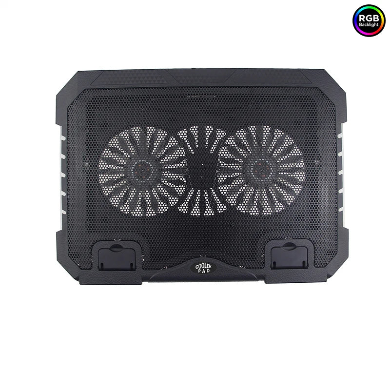 Gaming Laptop Cooling Pad – 2 Quiet LED Fans (15.6″–17″) USB Powered