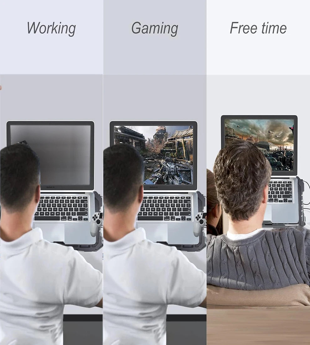 Gaming Laptop Cooling Pad – 2 Quiet LED Fans (15.6″–17″) USB Powered