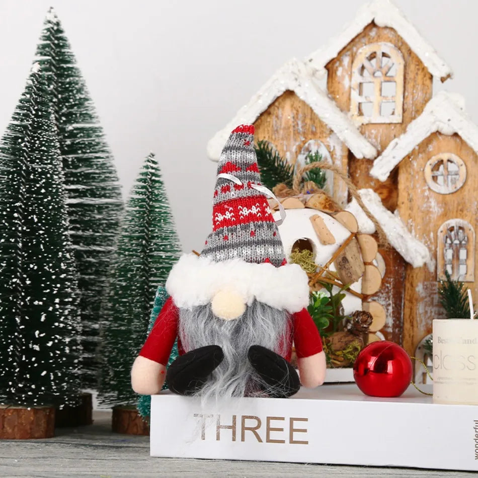 red knitted old man Christmas decoration