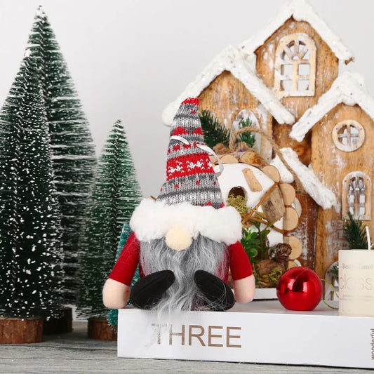 red knitted old man Christmas decoration