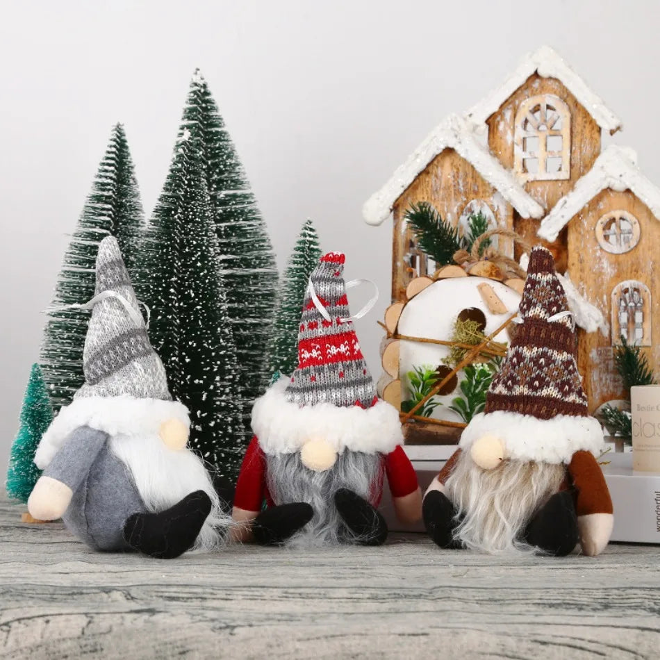 red knitted old man Christmas decoration