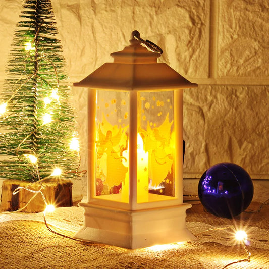 Christmas Lantern Light – Red Santa glowing LED holiday decor