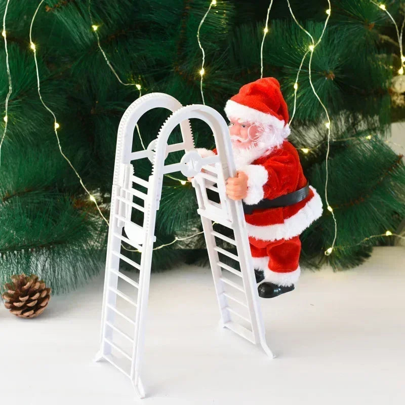 Electric Climbing Santa on Ladder – Interactive Christmas Tree Ornament