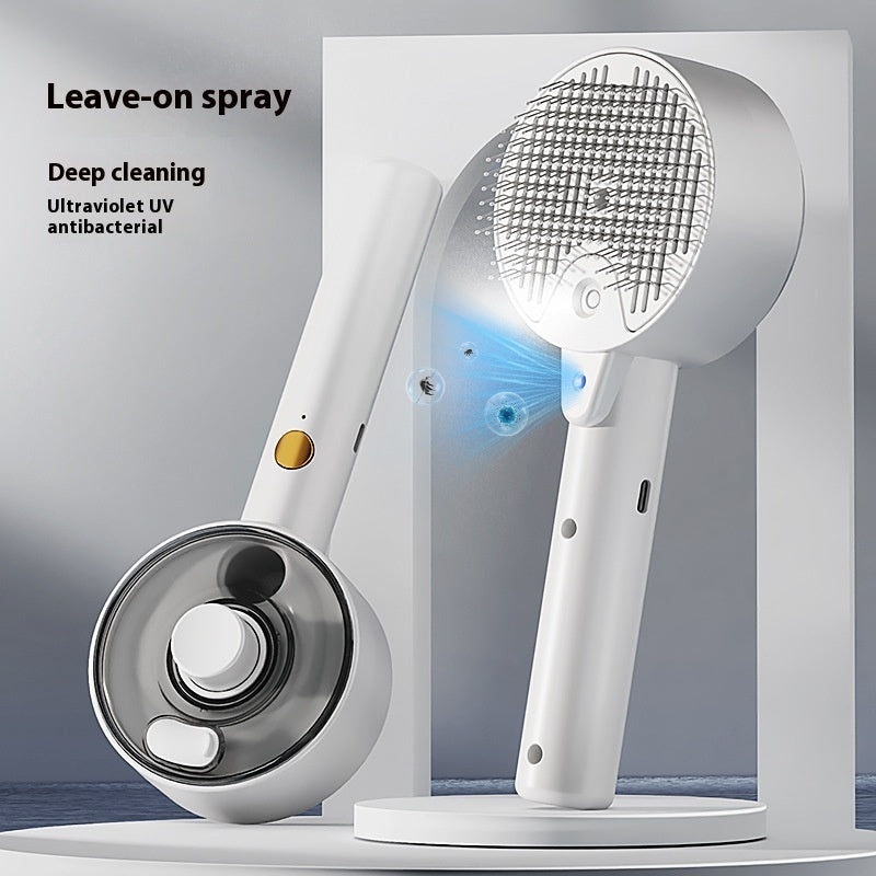 Animal Hair Remover Steam Brush – Self-Cleaning Grooming Brush for Dogs & Cats
