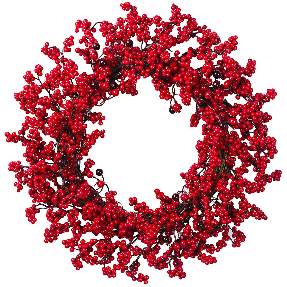 Simulation Chinese Hawthorn Garland Fortune Fruit Hollyberry Berry Wreath Christmas Ornaments