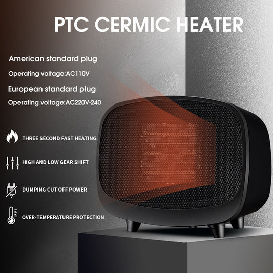 “Instant home heating mini PTC ceramic heater model M8 – compact electric space heater with safety protection”