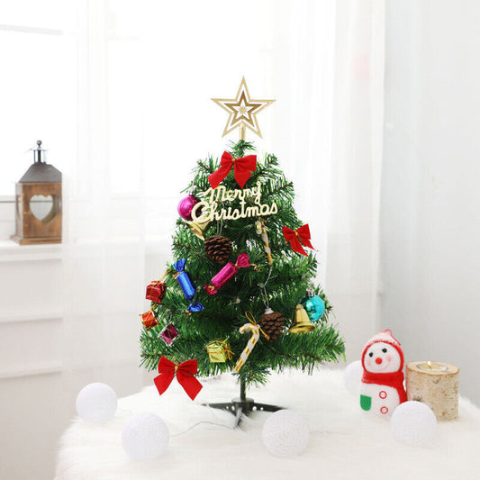 60CM Artificial Tabletop Mini Christmas Tree with LED lights – Holiday decoration by Pixel & Parcel Co. UK
