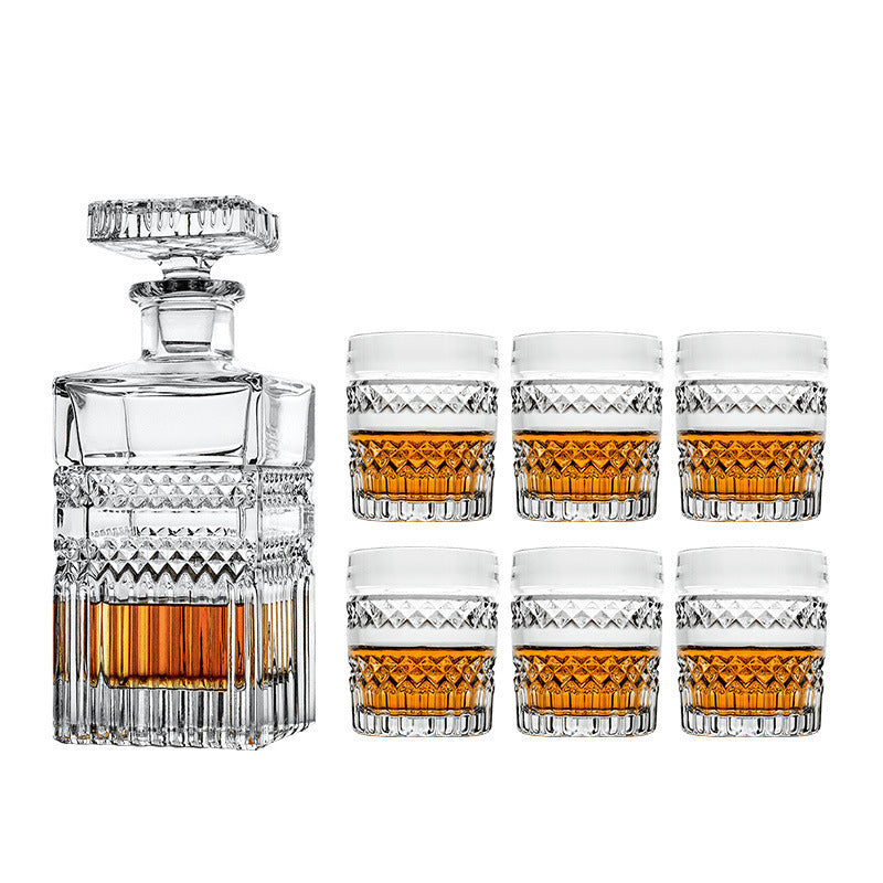 Creative Whiskey Glass Set – Flowering Crystal Liquor Glasses (201–300ml)