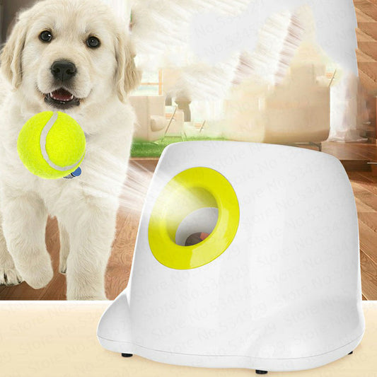 “Automatic interactive dog ball launcher – smart fetch machine with adjustable distance settings 3m, 6m, 9m”