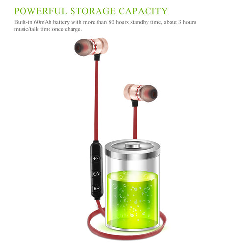 Wireless Bluetooth 4.0 Sports Earphones – Hi-Fi Stereo Headset with Ear Hook & Magnetic Design