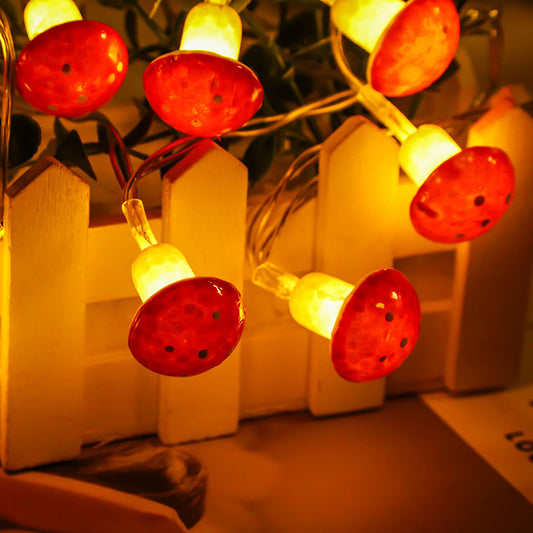 LED string lights with small lanterns for girls’ room decoration and Christmas festive lighting