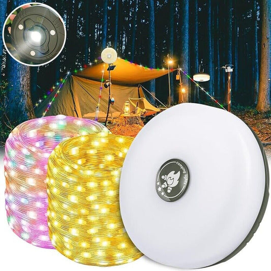 10M Outdoor Camping String Lights – USB Powered Festival Tent Hanging Lamps