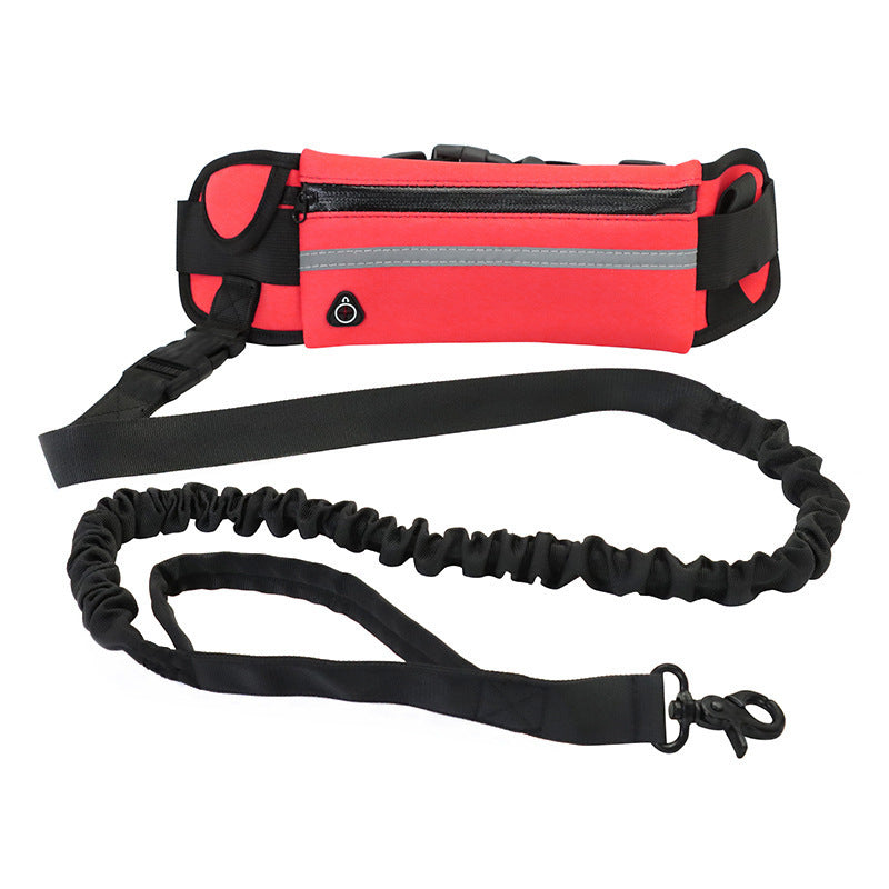Hands-Free Dog Leash & Training Belt – Shock Absorbing Bungee Leash with Phone Pocket & Bottle Holder