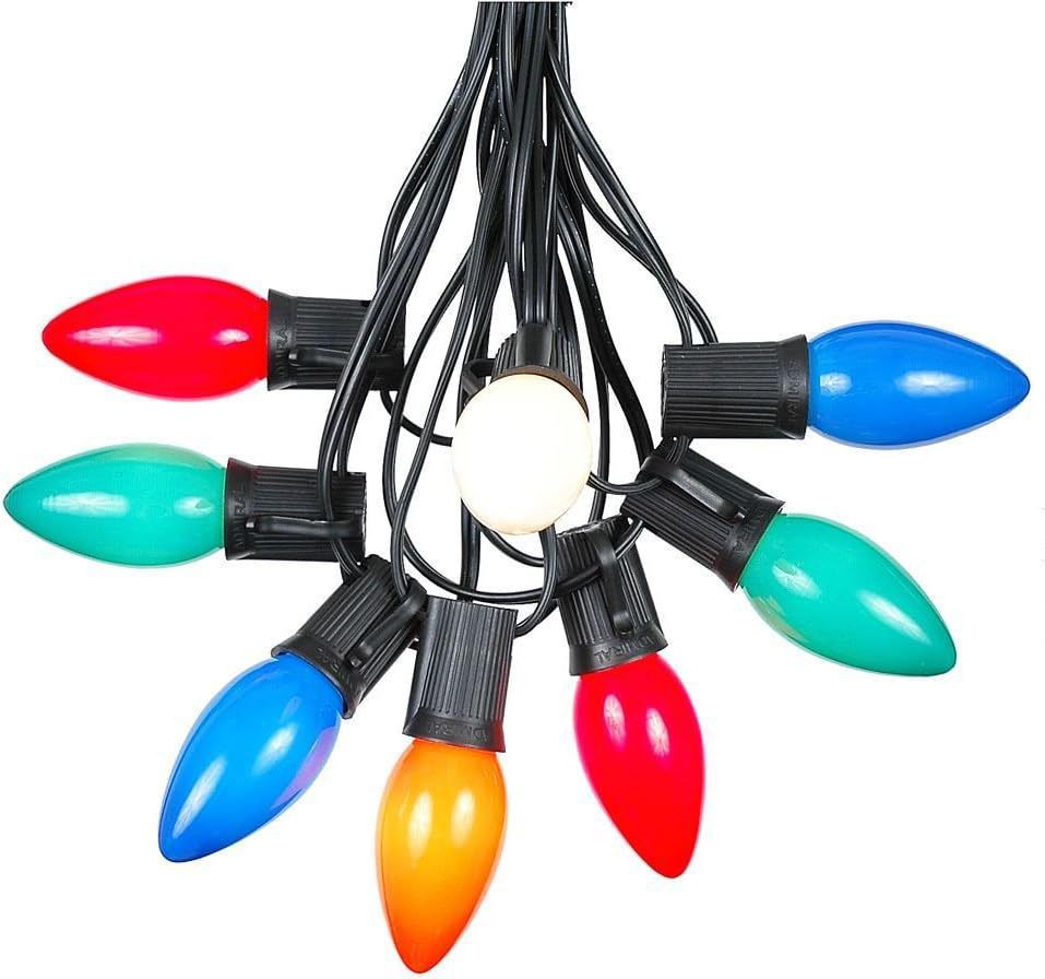 Colourful LED Christmas String Lights – Retro C9 Bulb Holiday Decoration | Pixel & Parcel Co.