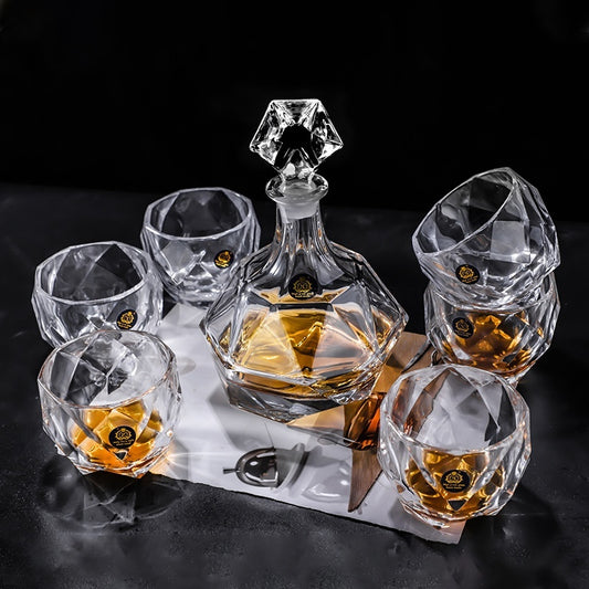 “Creative Whiskey Glass Set – Flowering Crystal Liquor Glasses 201–300ml”