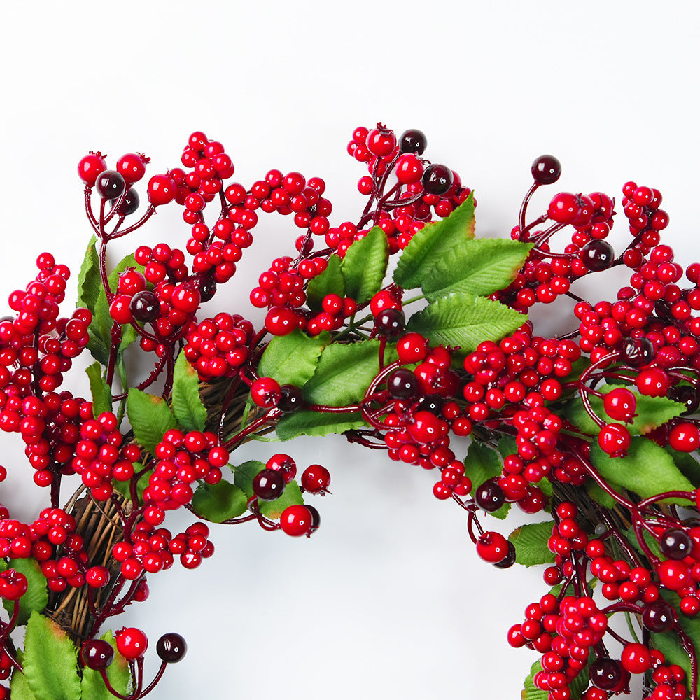 Simulation Chinese Hawthorn Garland Fortune Fruit Hollyberry Berry Wreath Christmas Ornaments