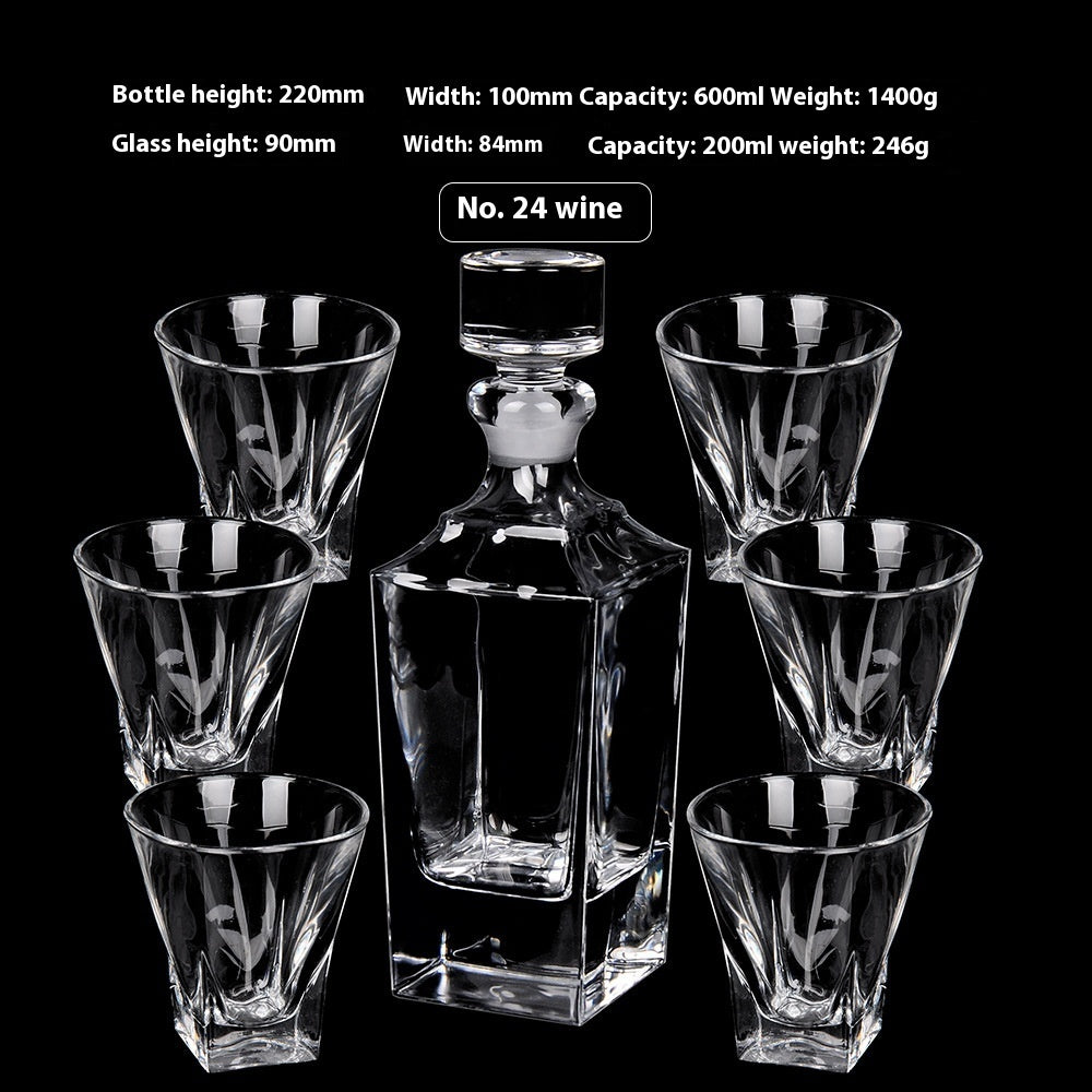 Creative Whiskey Glass Set – Flowering Crystal Liquor Glasses (201–300ml)
