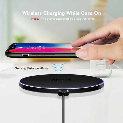 Dragon W9 Wireless Charging Pad – Ultra-Thin 30W Fast Charger (2024 iPhone 15 Compatible)