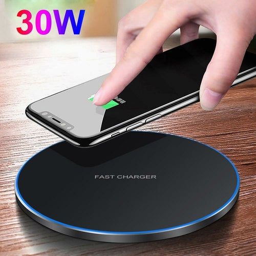 Dragon W9 ultra-thin 30W wireless charging pad with USB-C connection
